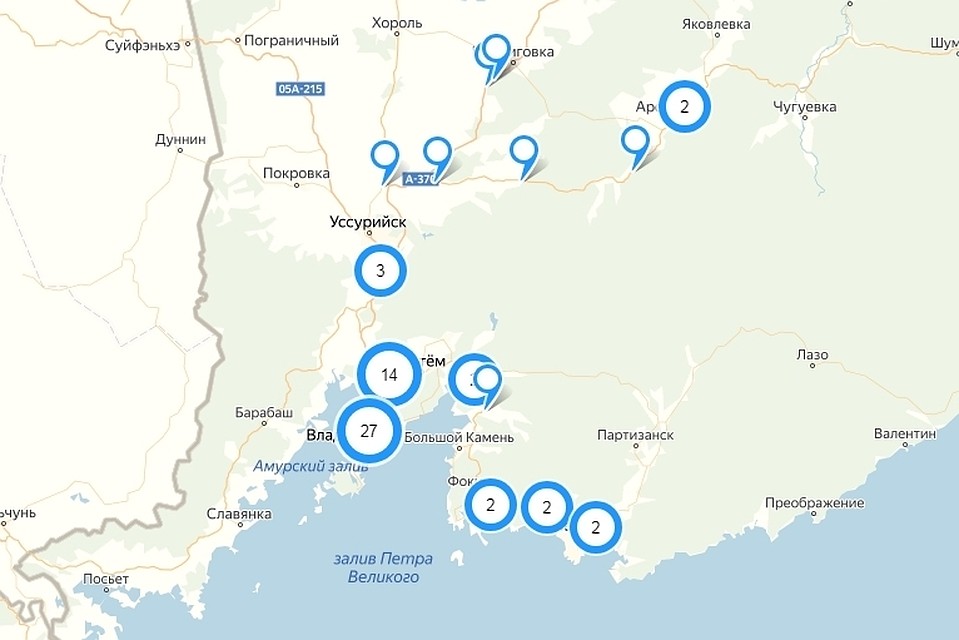 Владивосток интерактивная карта