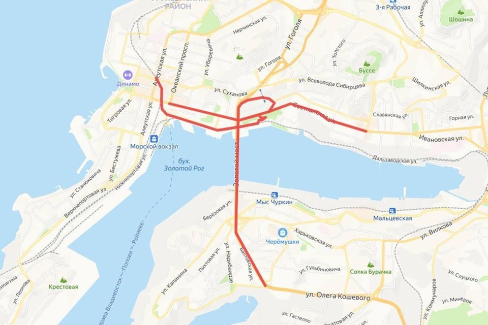 Чуркина во владивостоке карта